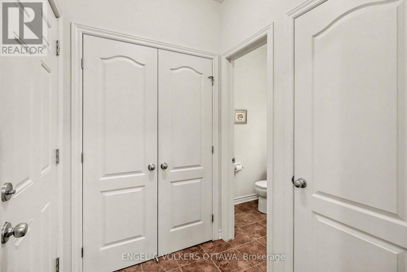 Large closet at garage entry