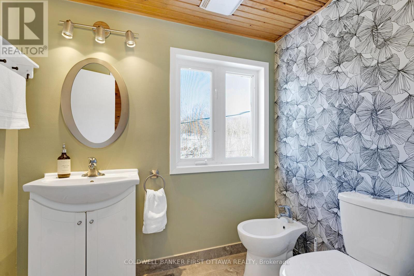 Second floor bathroom has shower