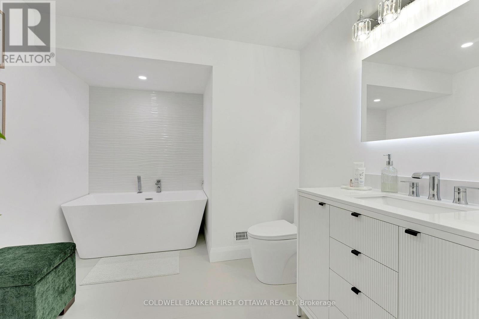 Lower level bathroom quartz variety & soaker tub