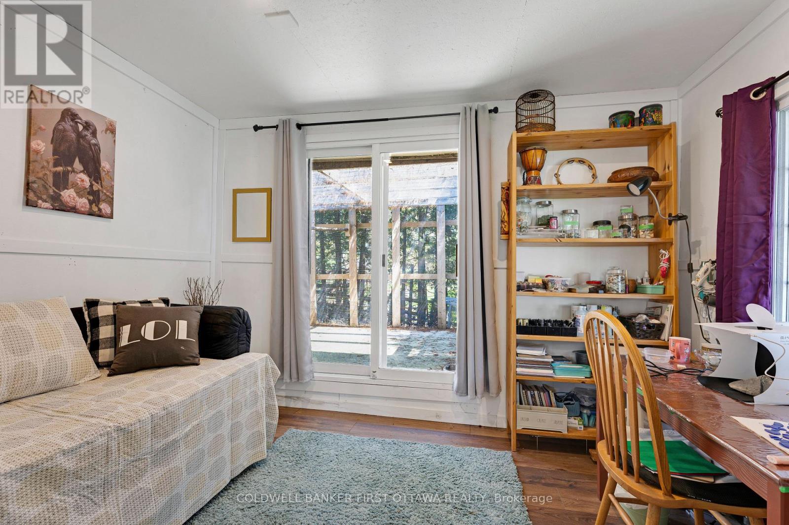 Bunkie bedroom currently used as hobby room