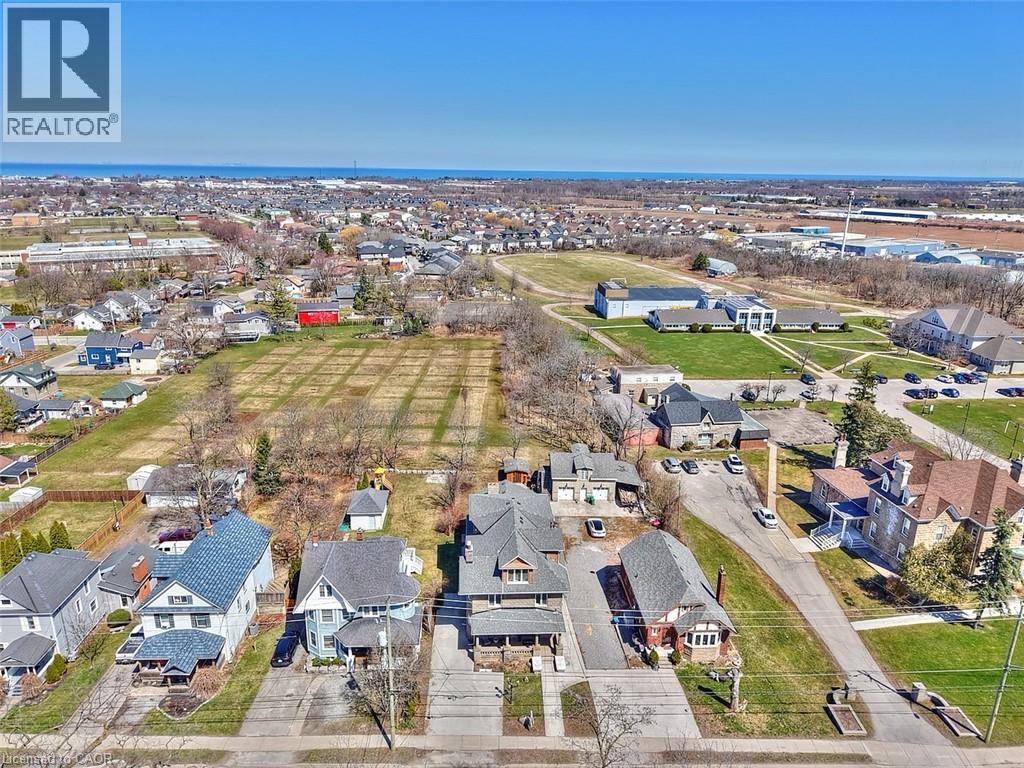 Aerial view of residential area