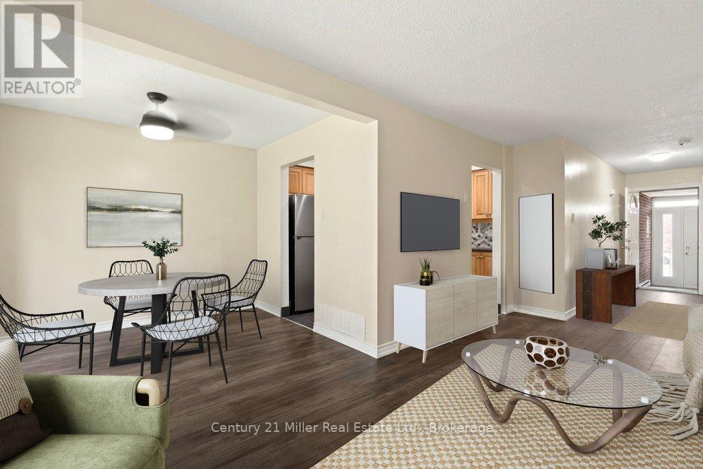 Virtually staged - Living Room & Dining Room