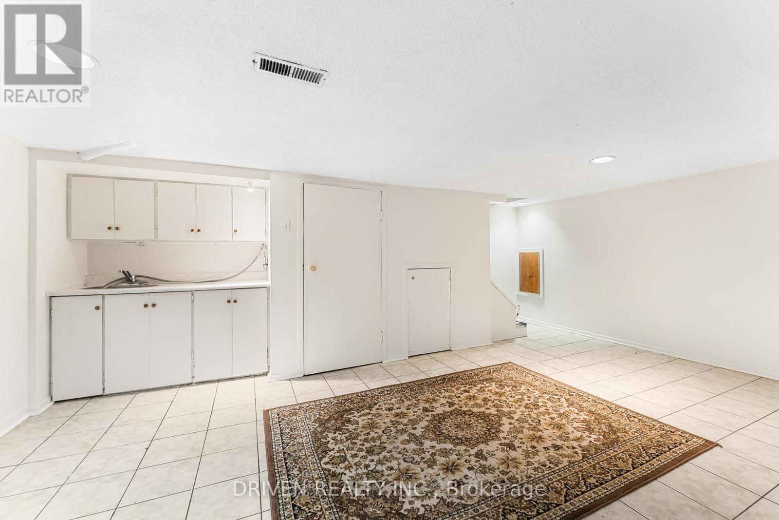 A finished basement full of potential.