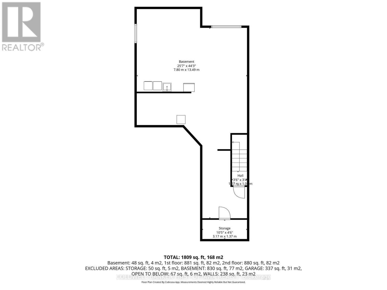 Basement floor plan.