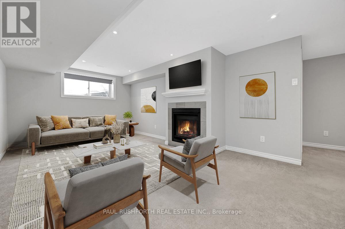 Virtually Staged-Basement Rec Room
