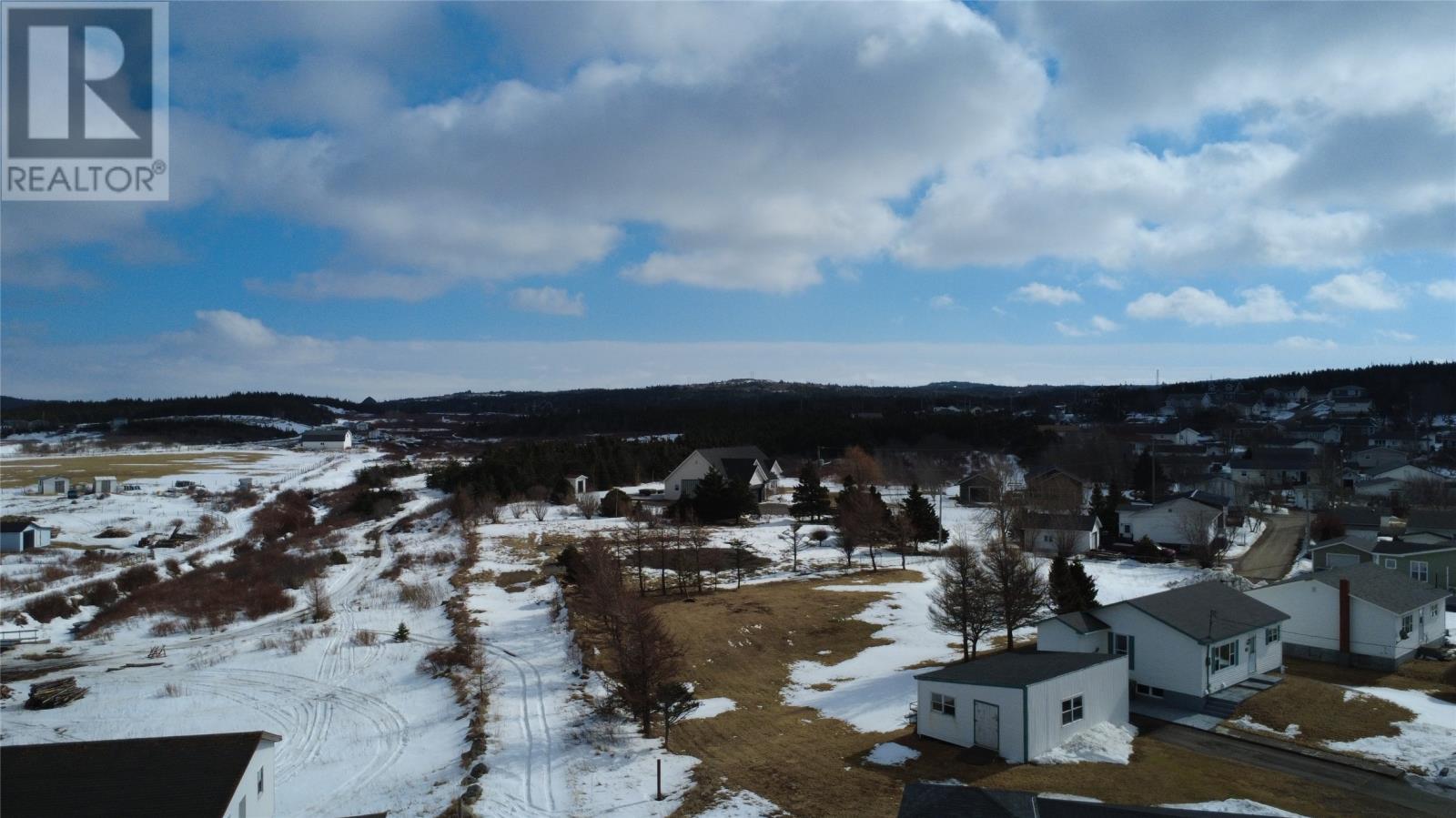 Aerial view of Road into Property. (Winter)