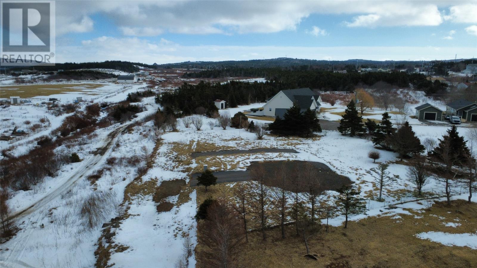 Aerial view facing East (winter)