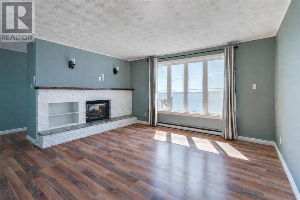 Brick on fireplace has been painted white since pics were taken