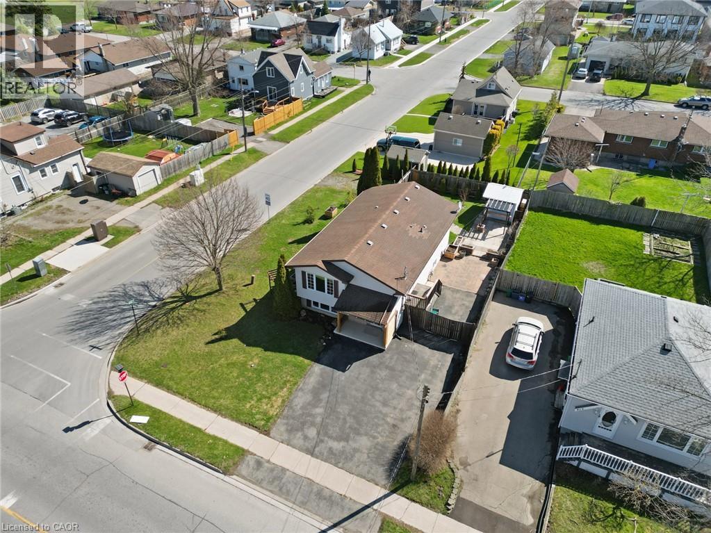 Aerial view of residential area