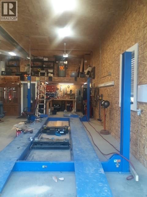 Truck Lift in Garage
