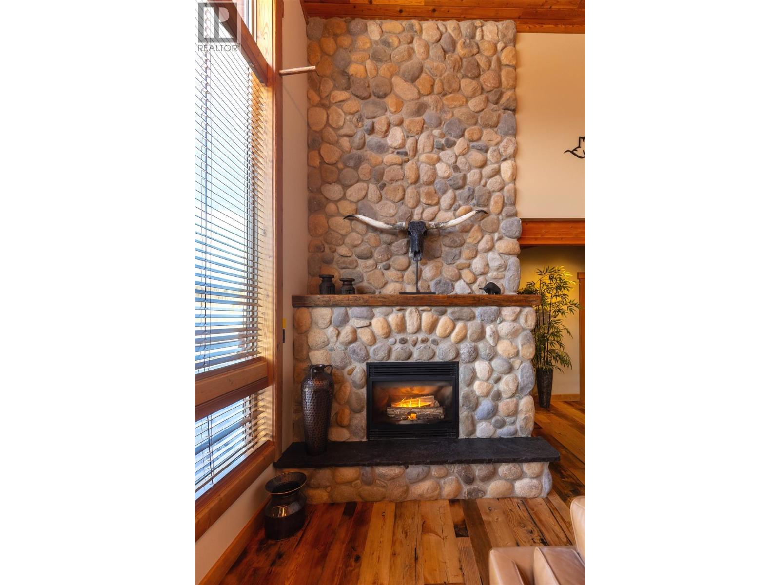 River Rock Fireplace