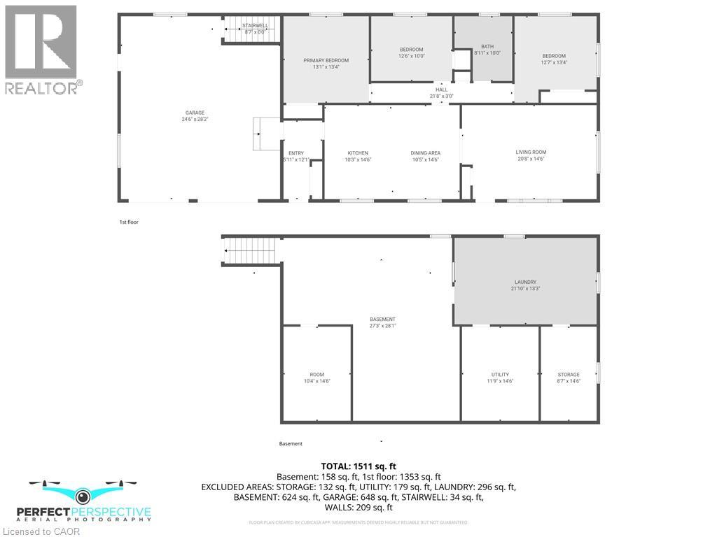 Floor plans for both levels