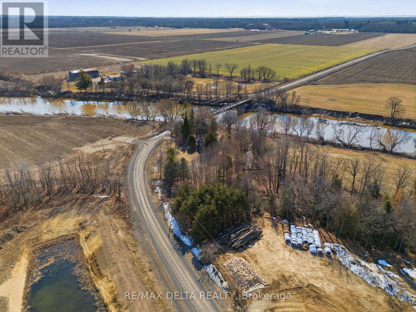 Aerial view. (Property on right.)