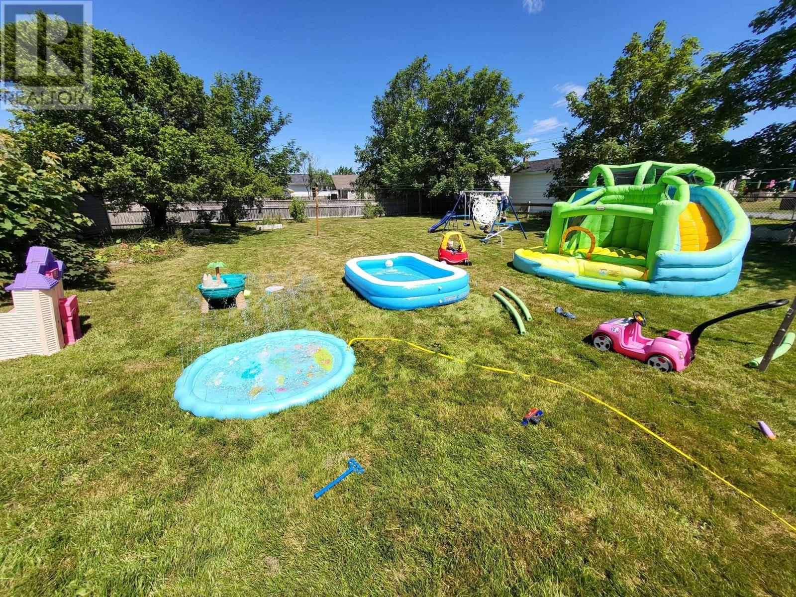 Owner's picture of rear yard during summer