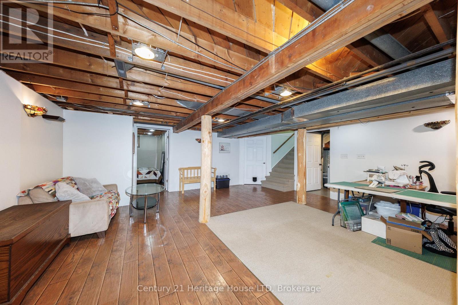 Partially finished basement