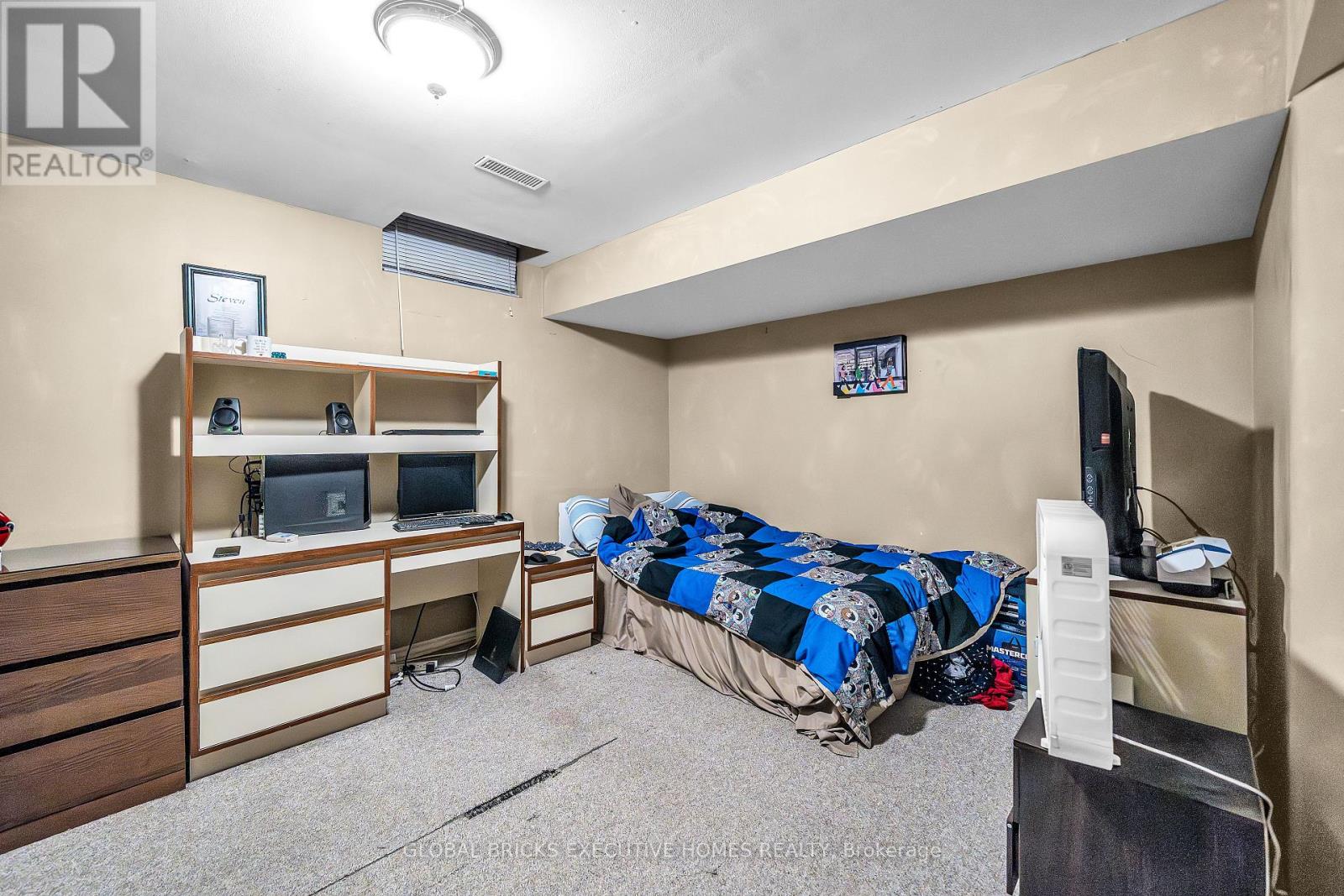 Spacious lower-level bedroom