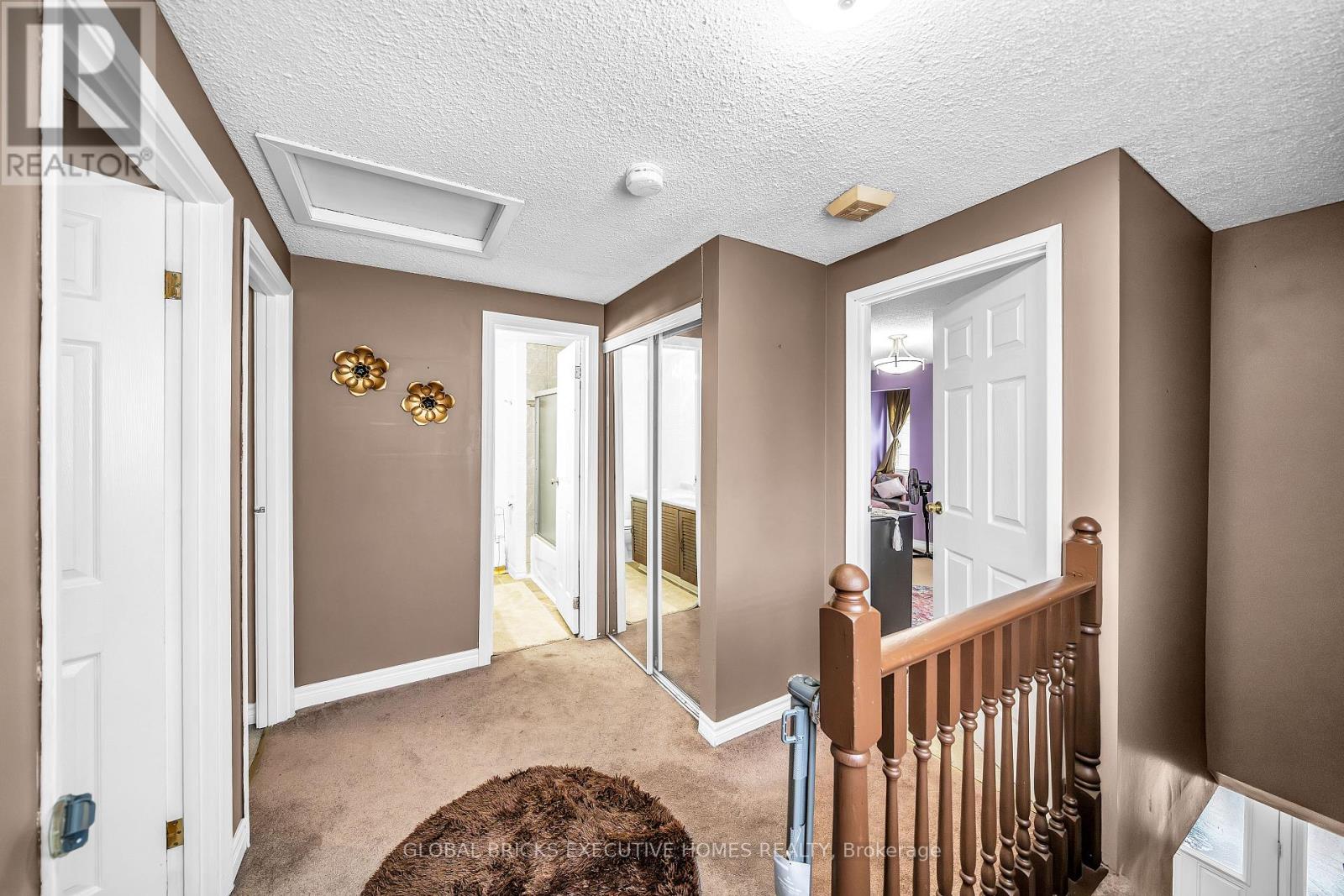 Sunlit hallway on upper level