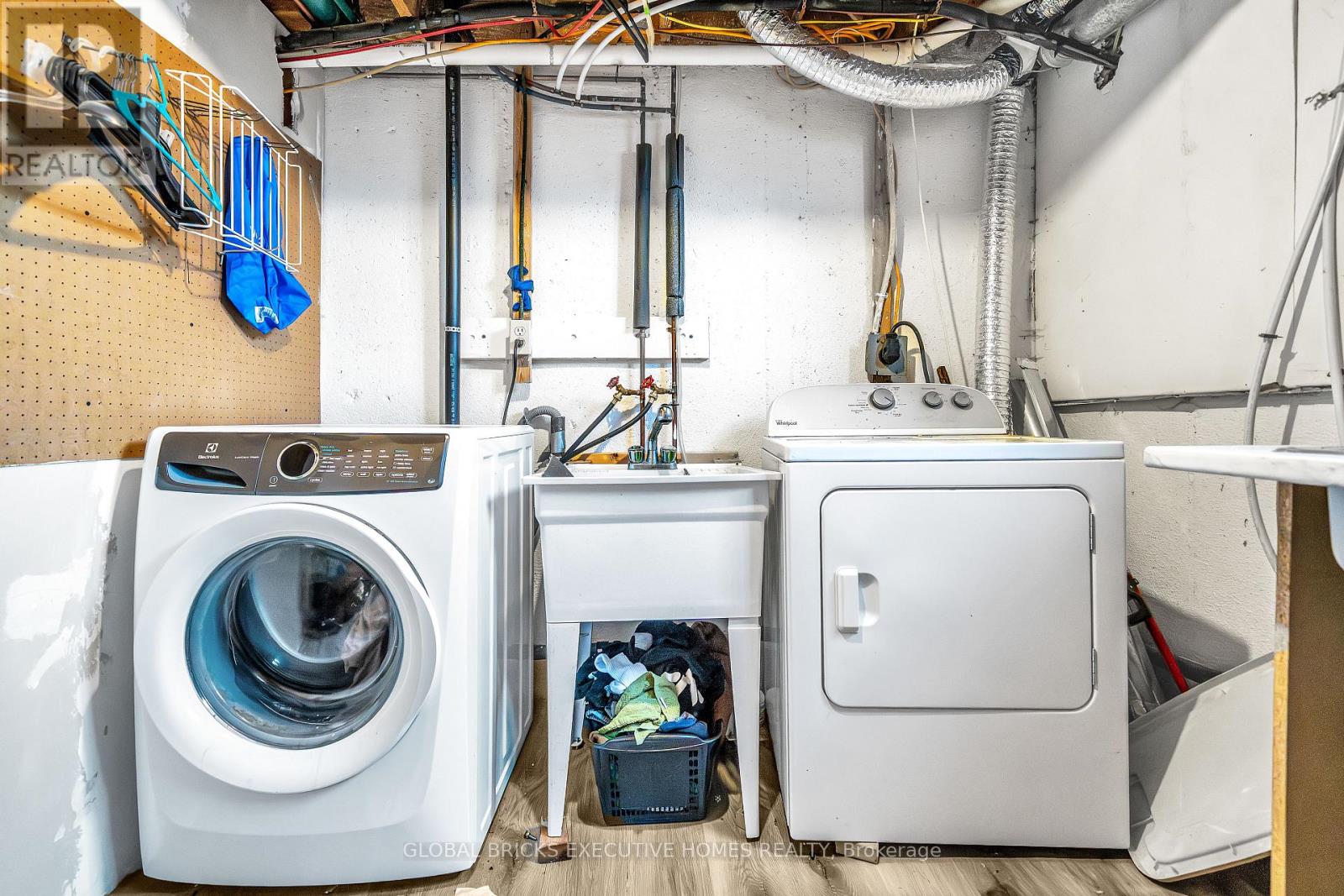 Private basement laundry space