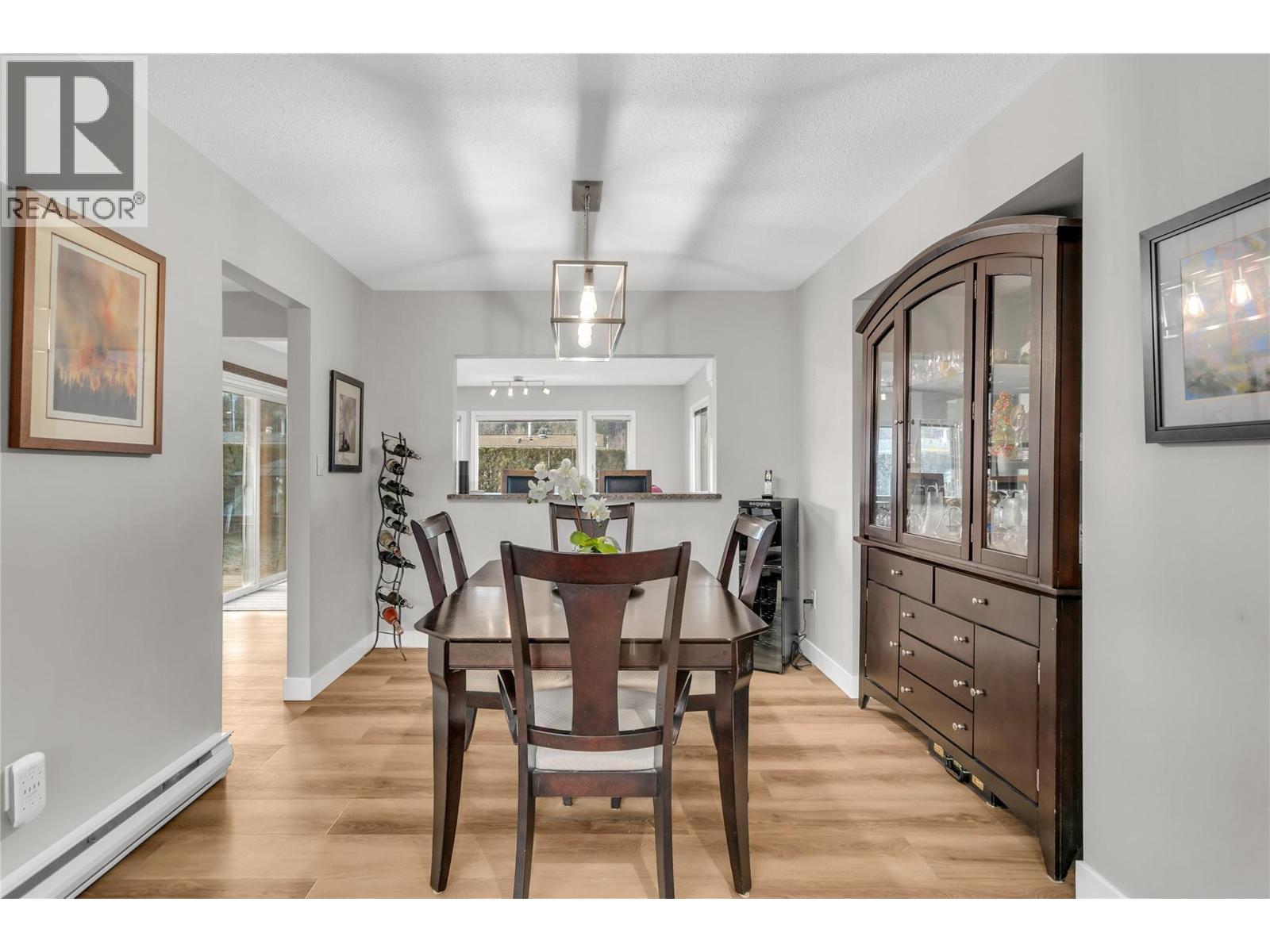 Dining room with hutch area