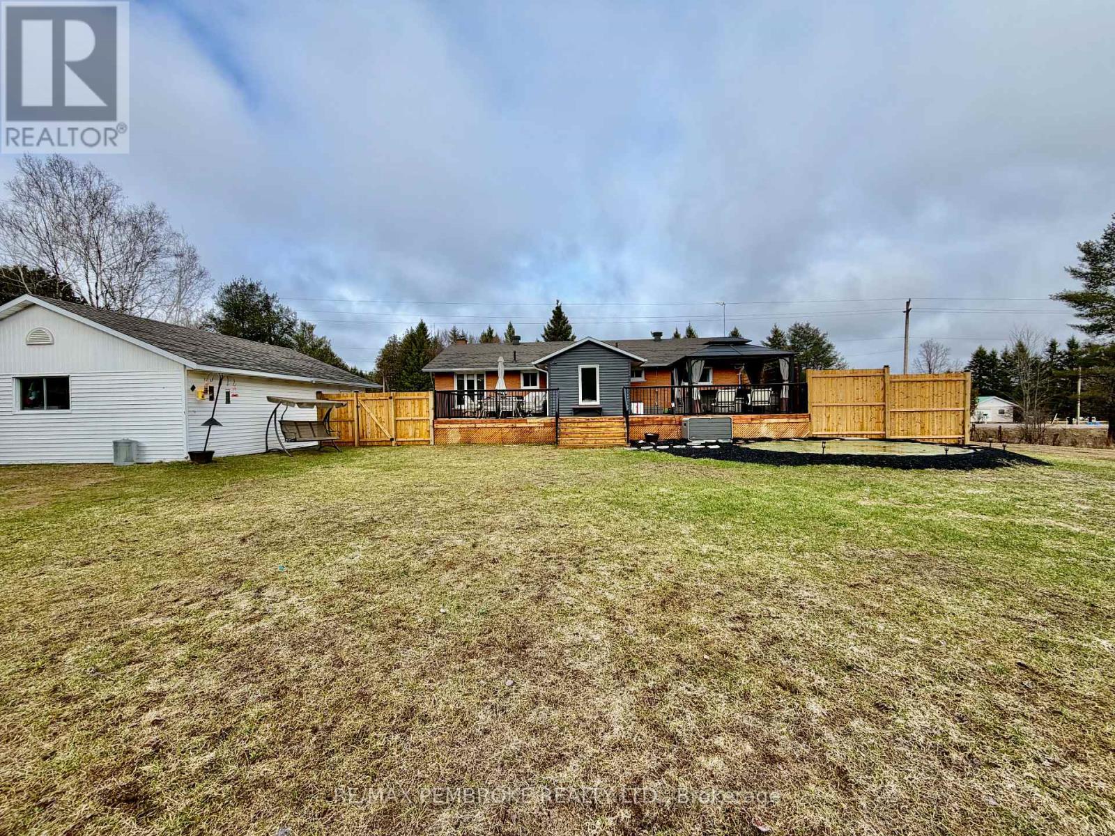 Looking towards home, pad is for pool