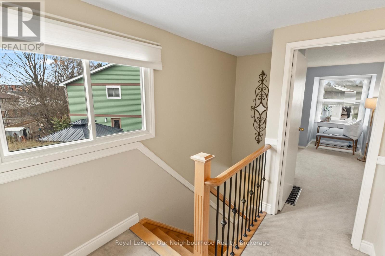Large window for lots of natural light.