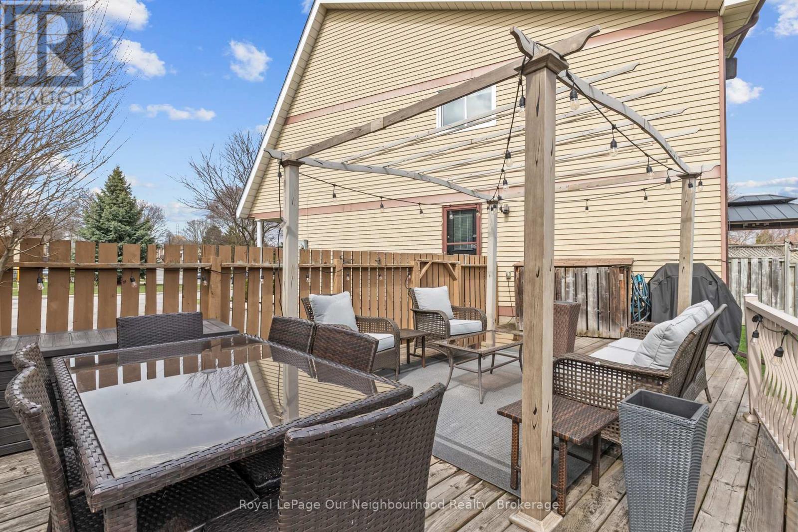 Fenced in backyard