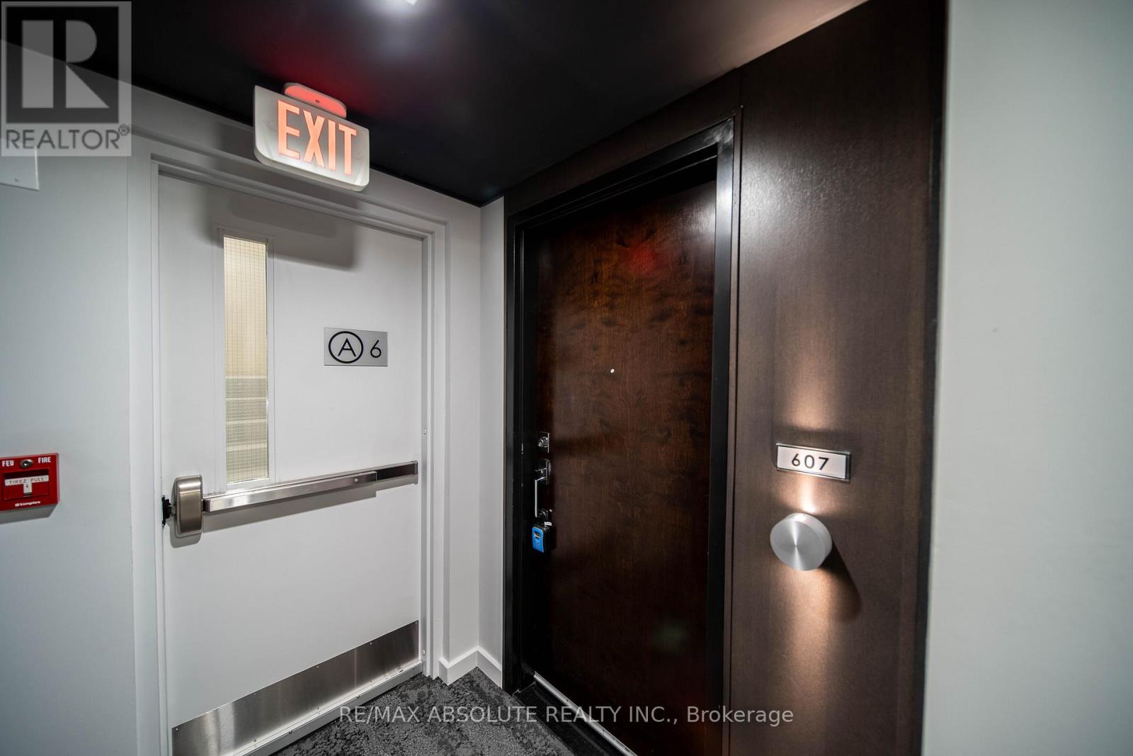 Front door of unit #607