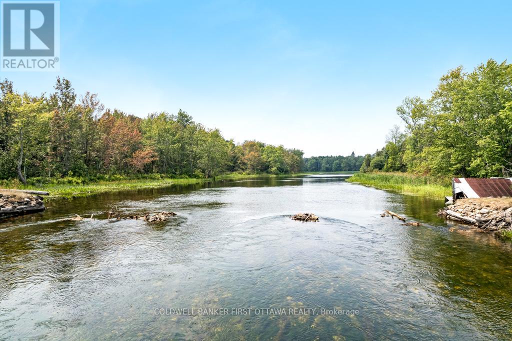 View upstream past piers for an old bridge