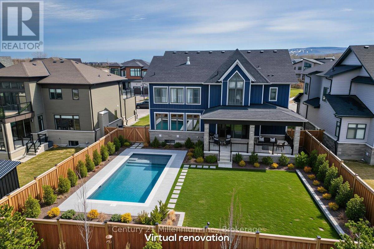 Virtual rendering of pool and landscaping