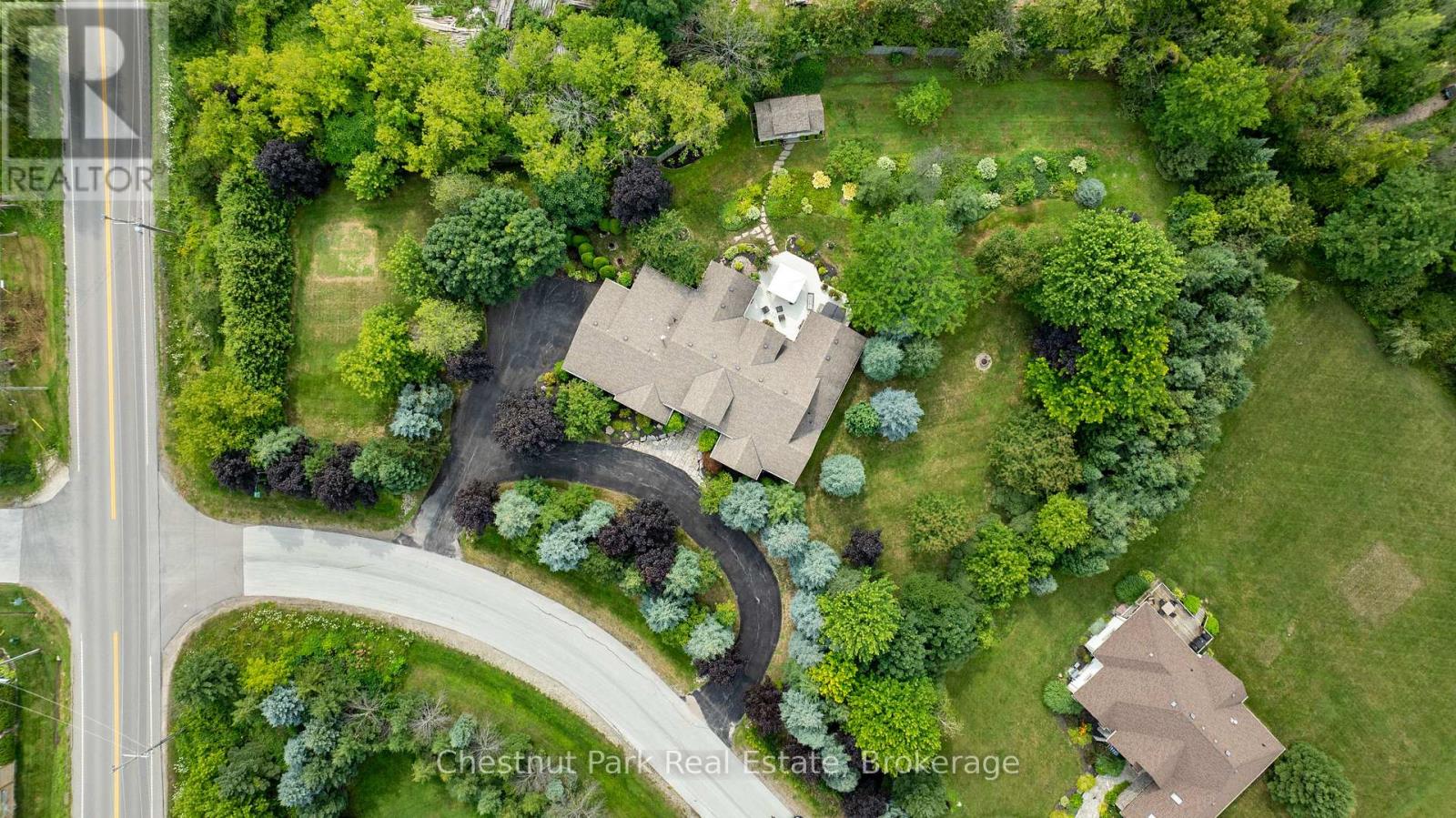 Aerial view of the property - approx. 1 acre lot
