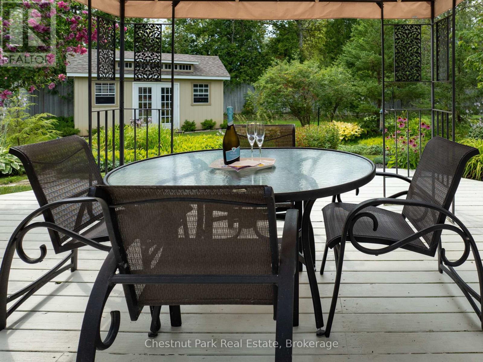 Beautifully landscaped back yard and gardens
