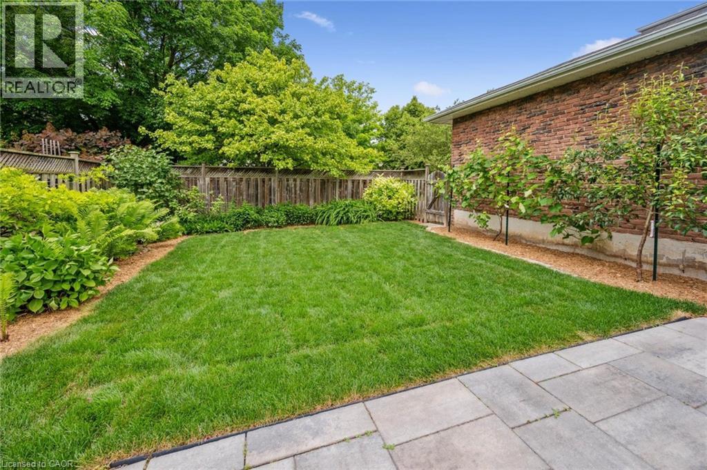 View of fenced backyard