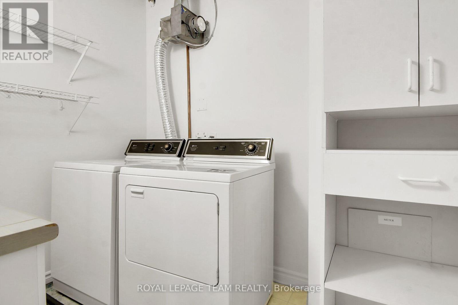 In unit laundry and storage