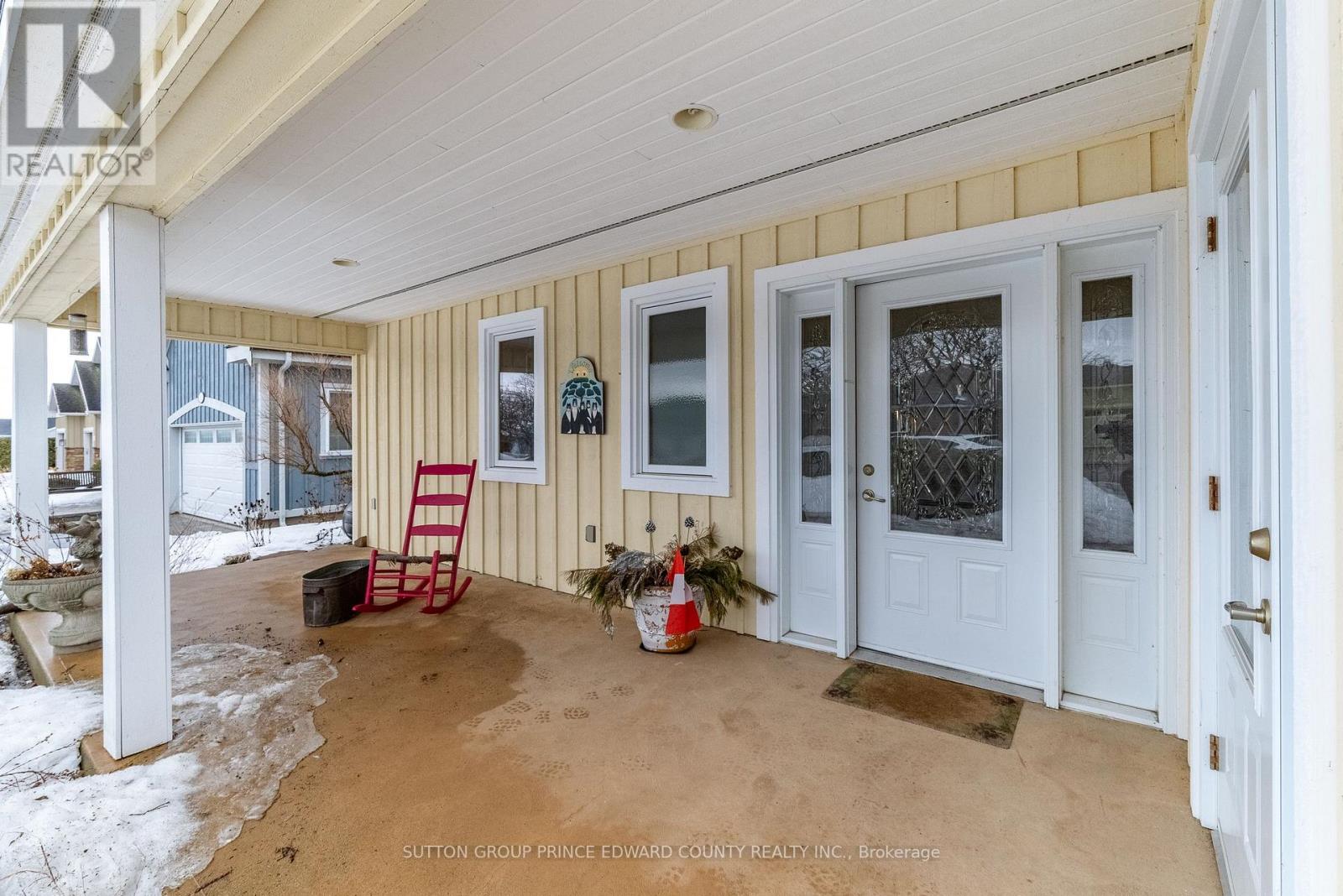 Covered porch for morning coffee