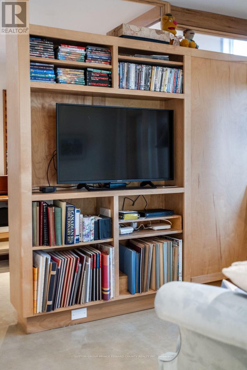 TV is tucked away