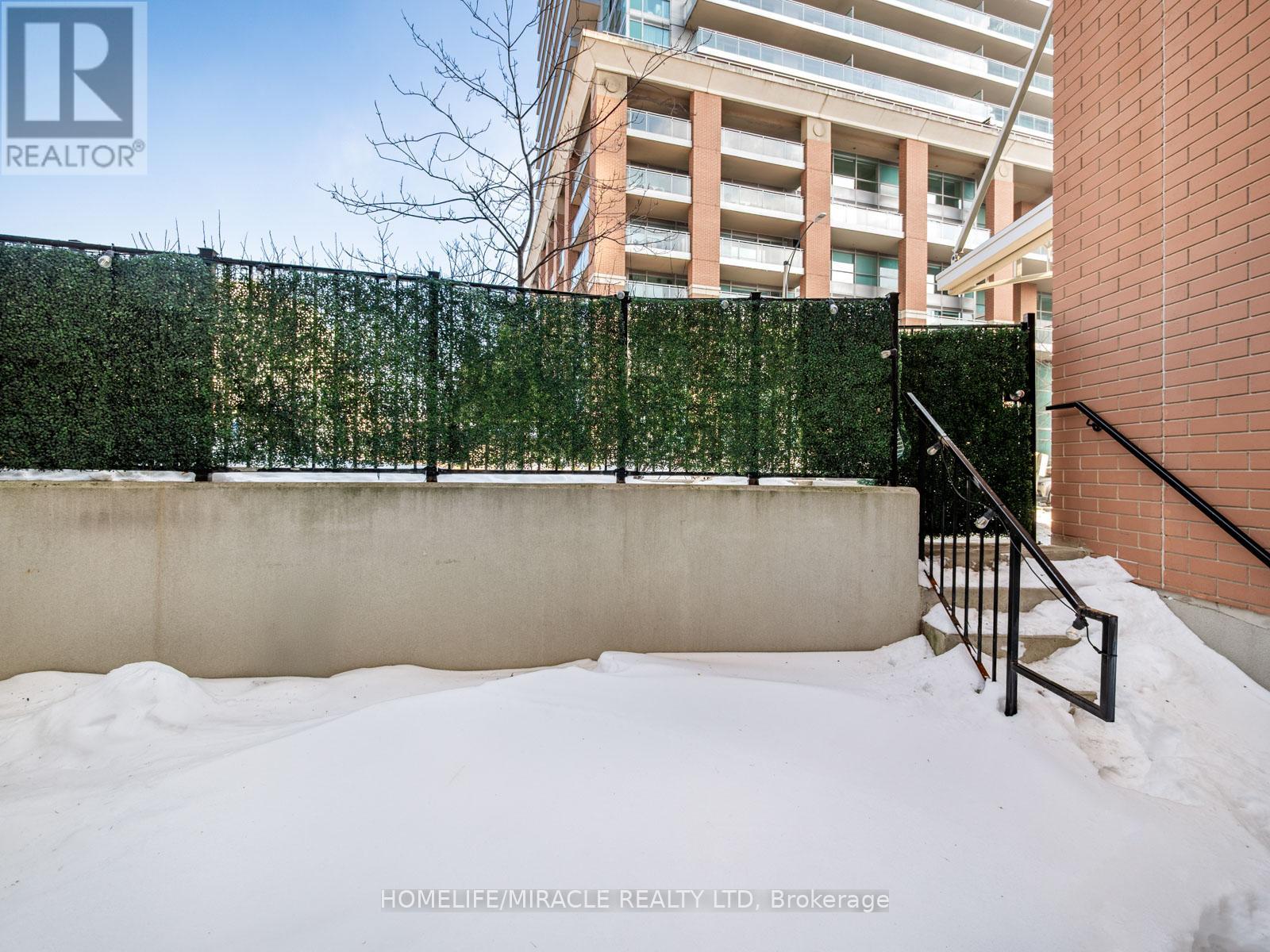 Recessed Patio providing privacy & convenience