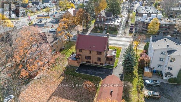 Aerial view of the rear of the home