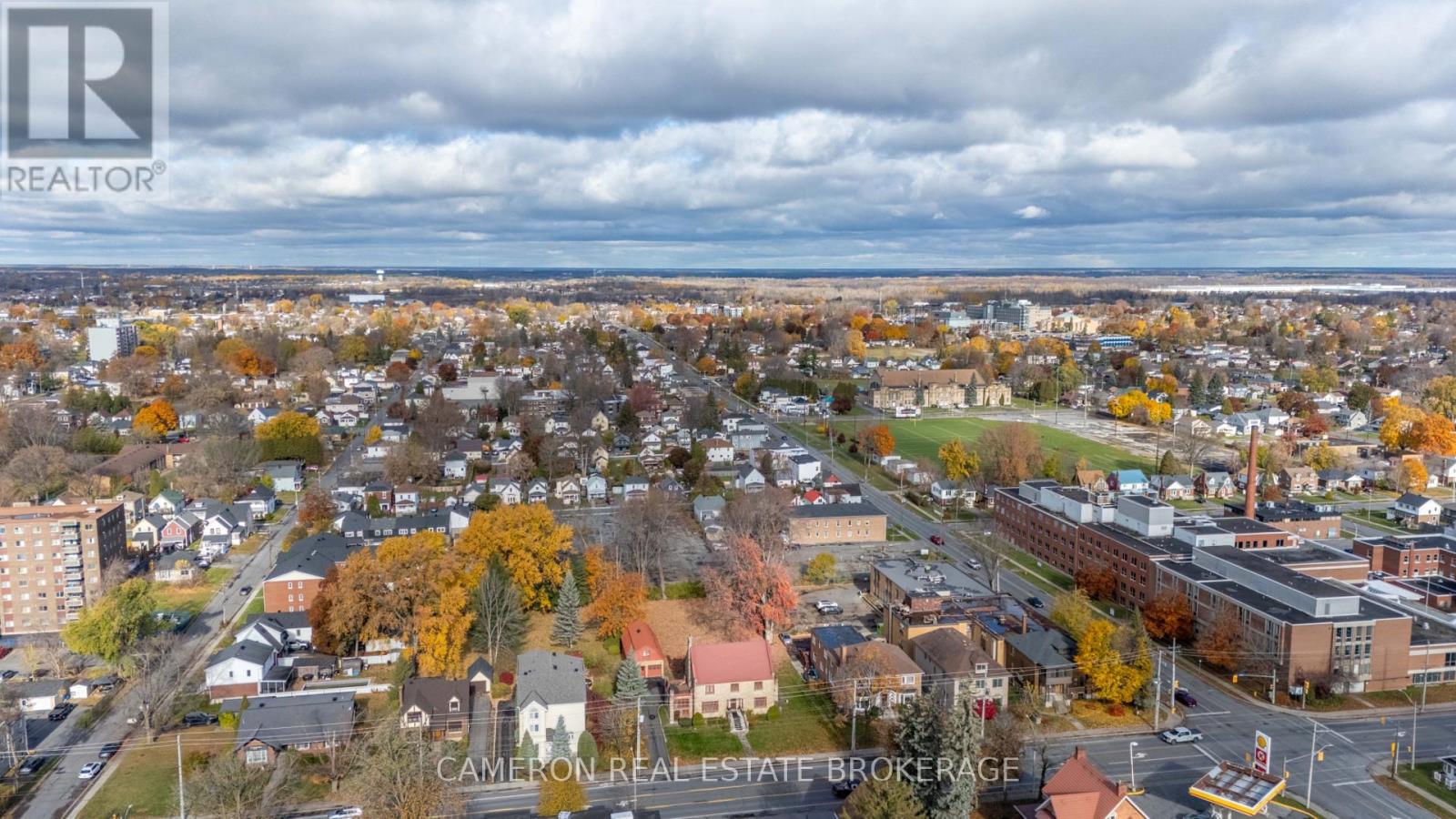 Aerial view of neighbourhood