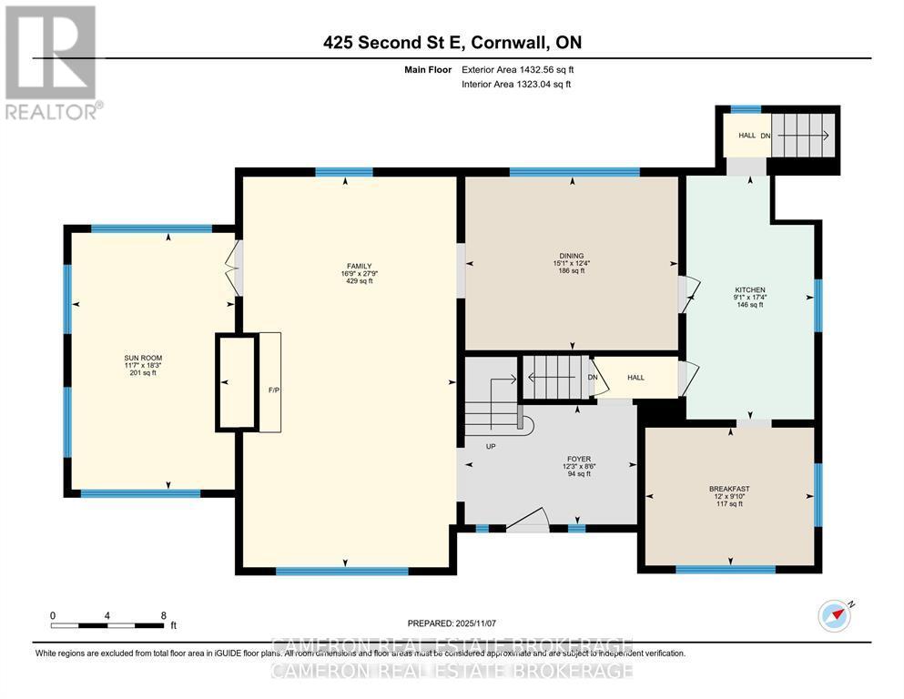 Main floor layout of the home
