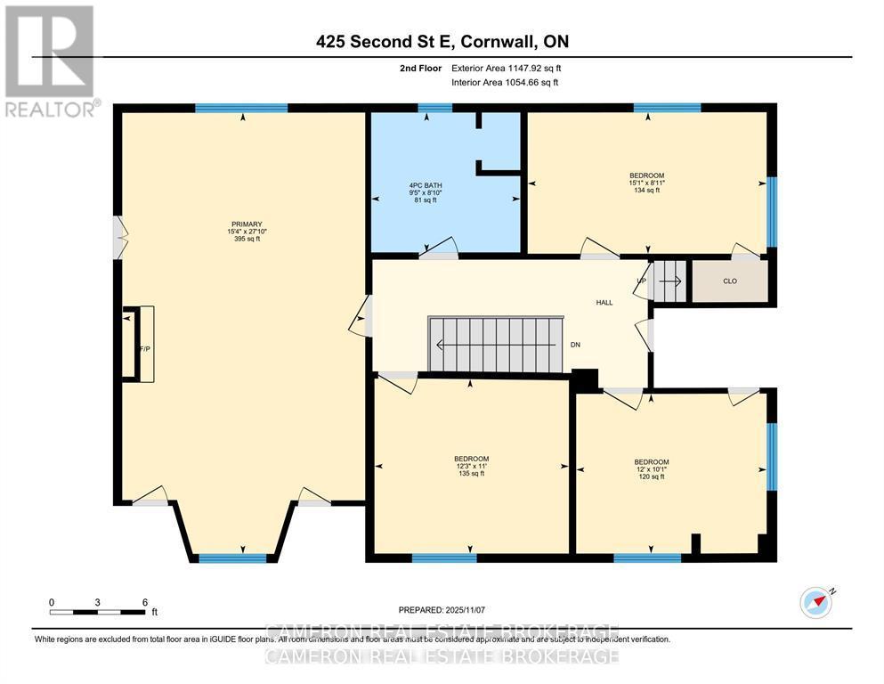 Layout of the second floor