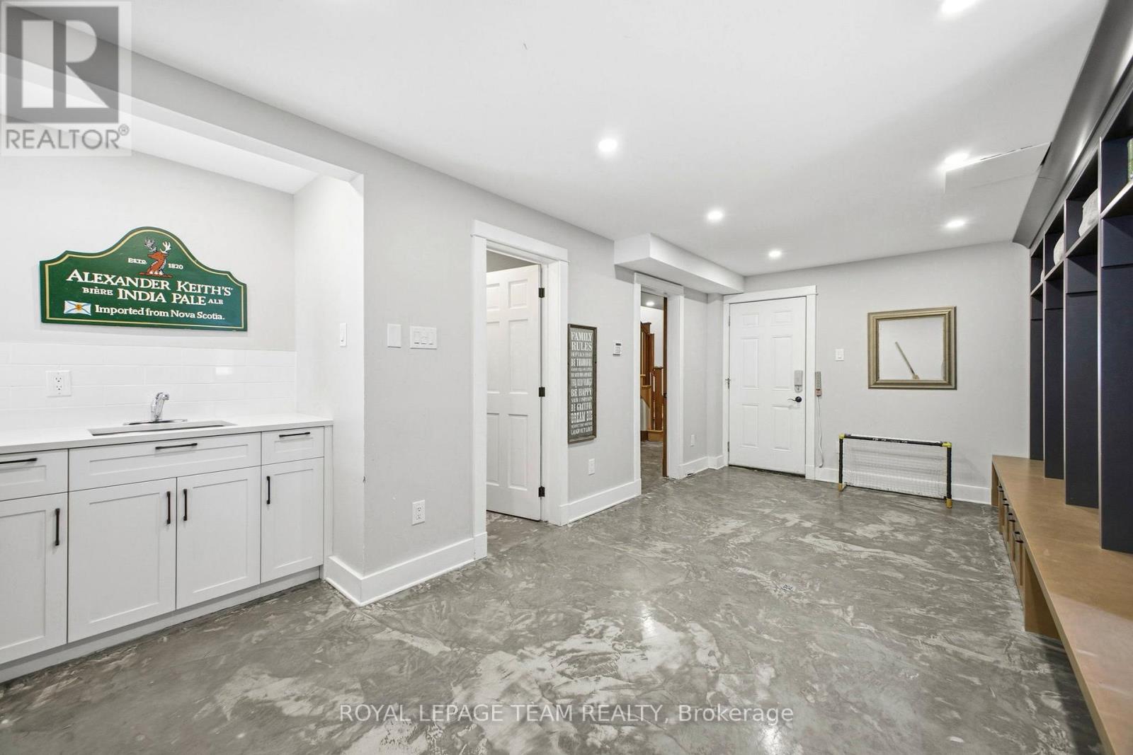 Mudroom with garage access
