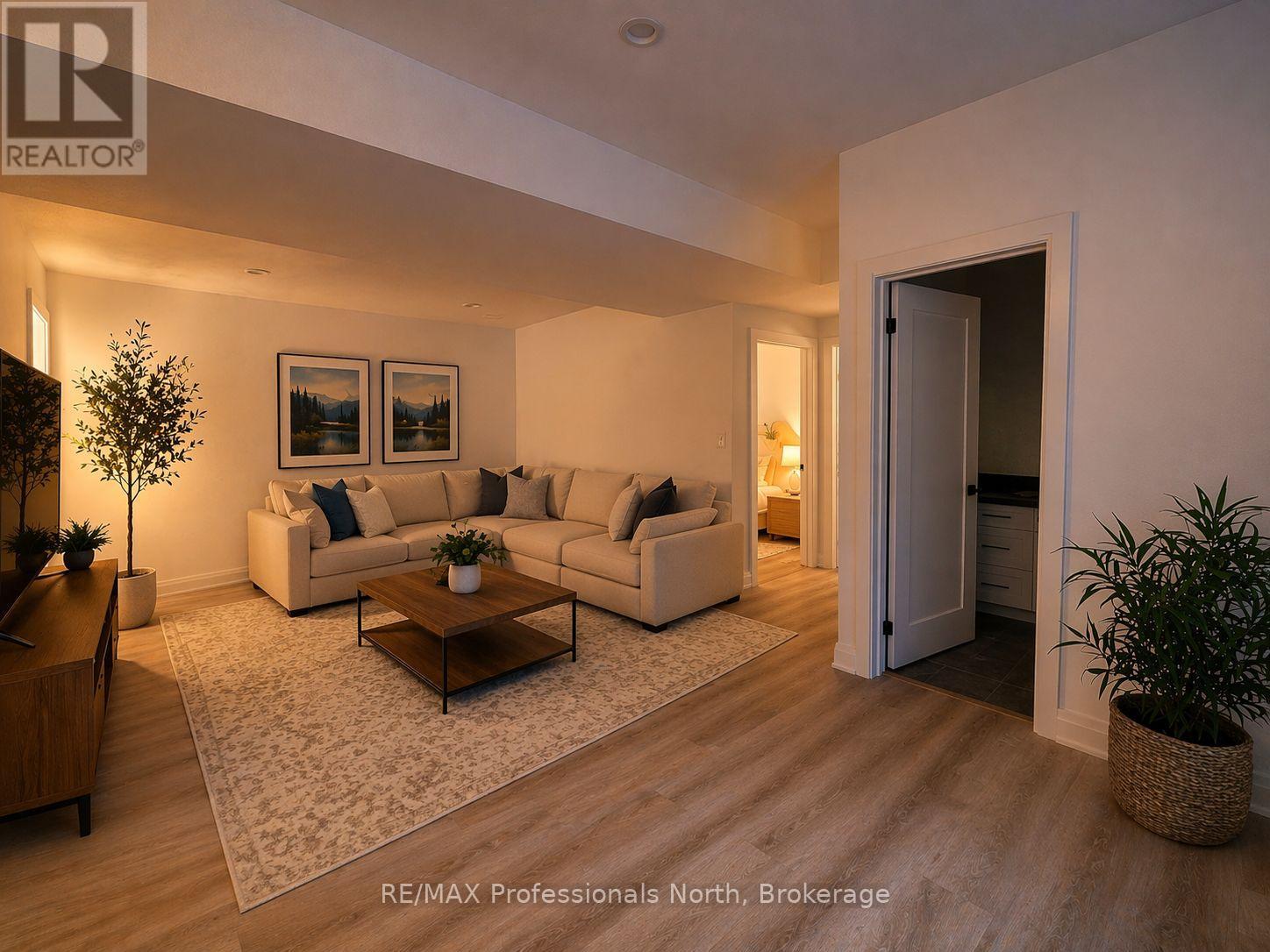 virtually staged lower livingroom