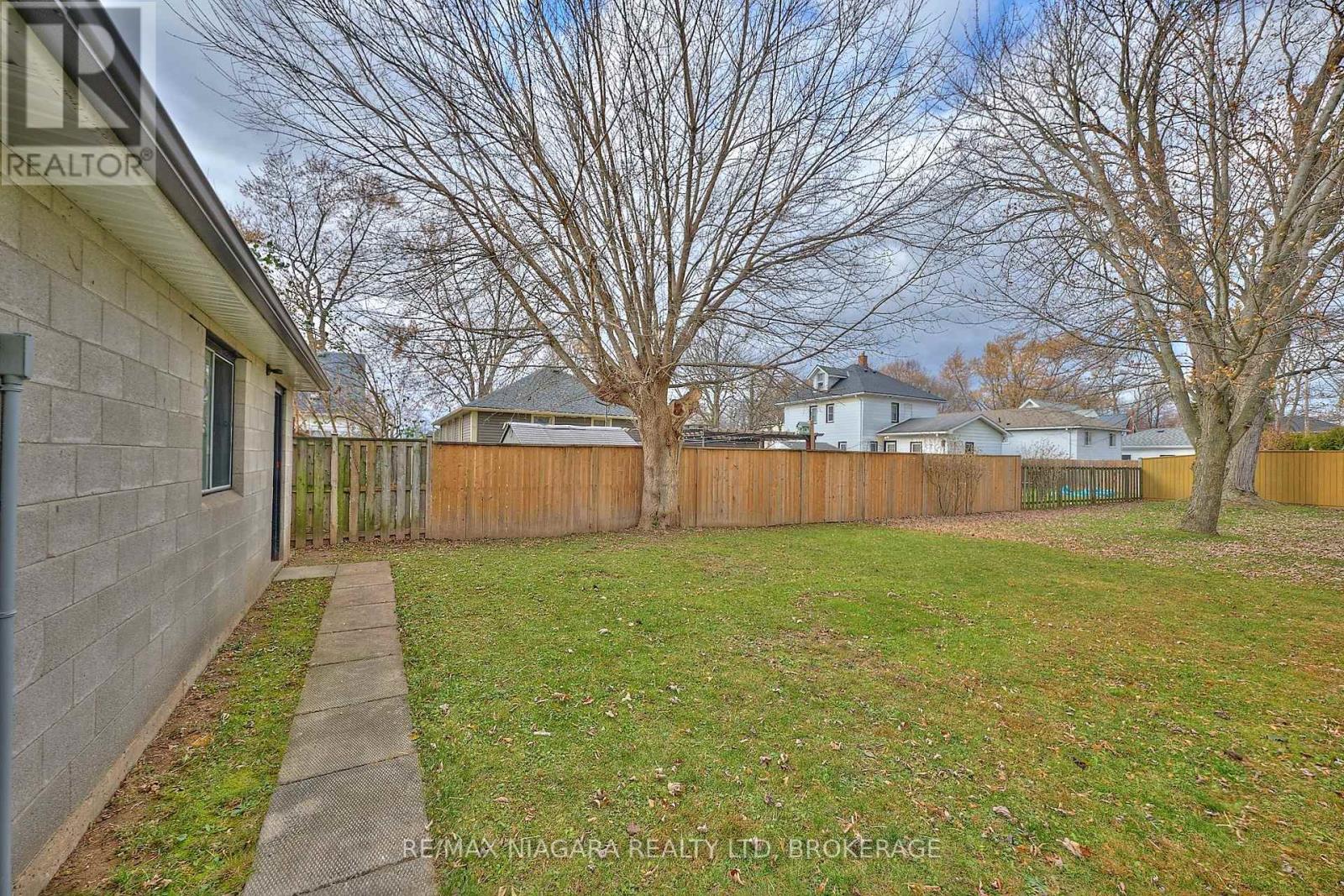 Backyard beside the garage