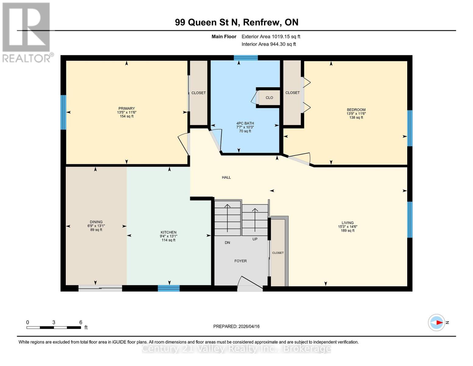 Upper floor plan