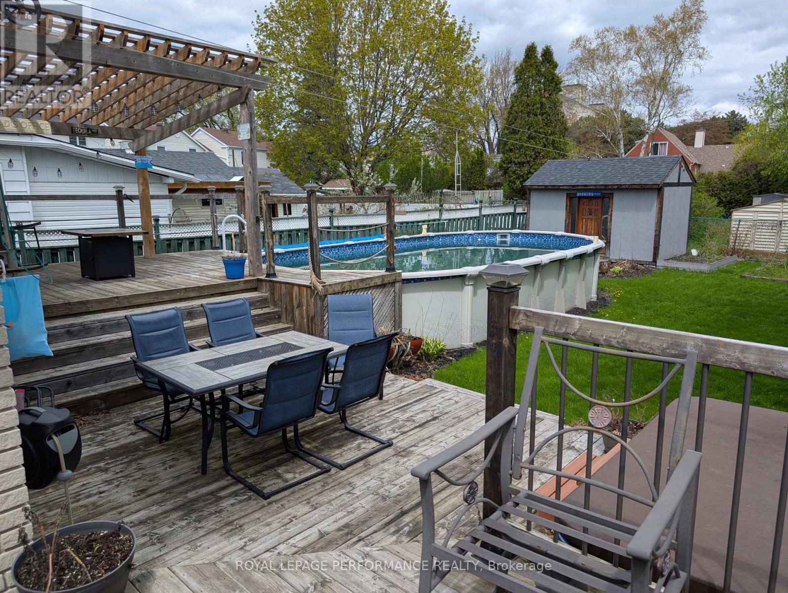 Deck & swimming pool area.