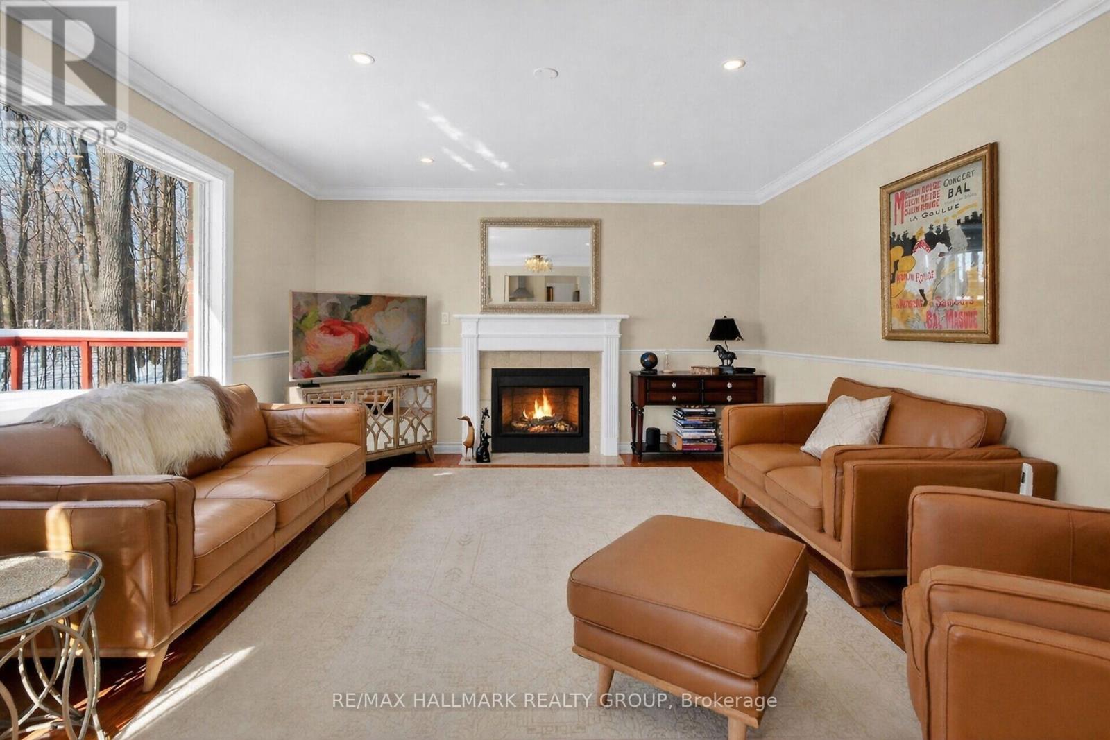 Family room with gas fireplace