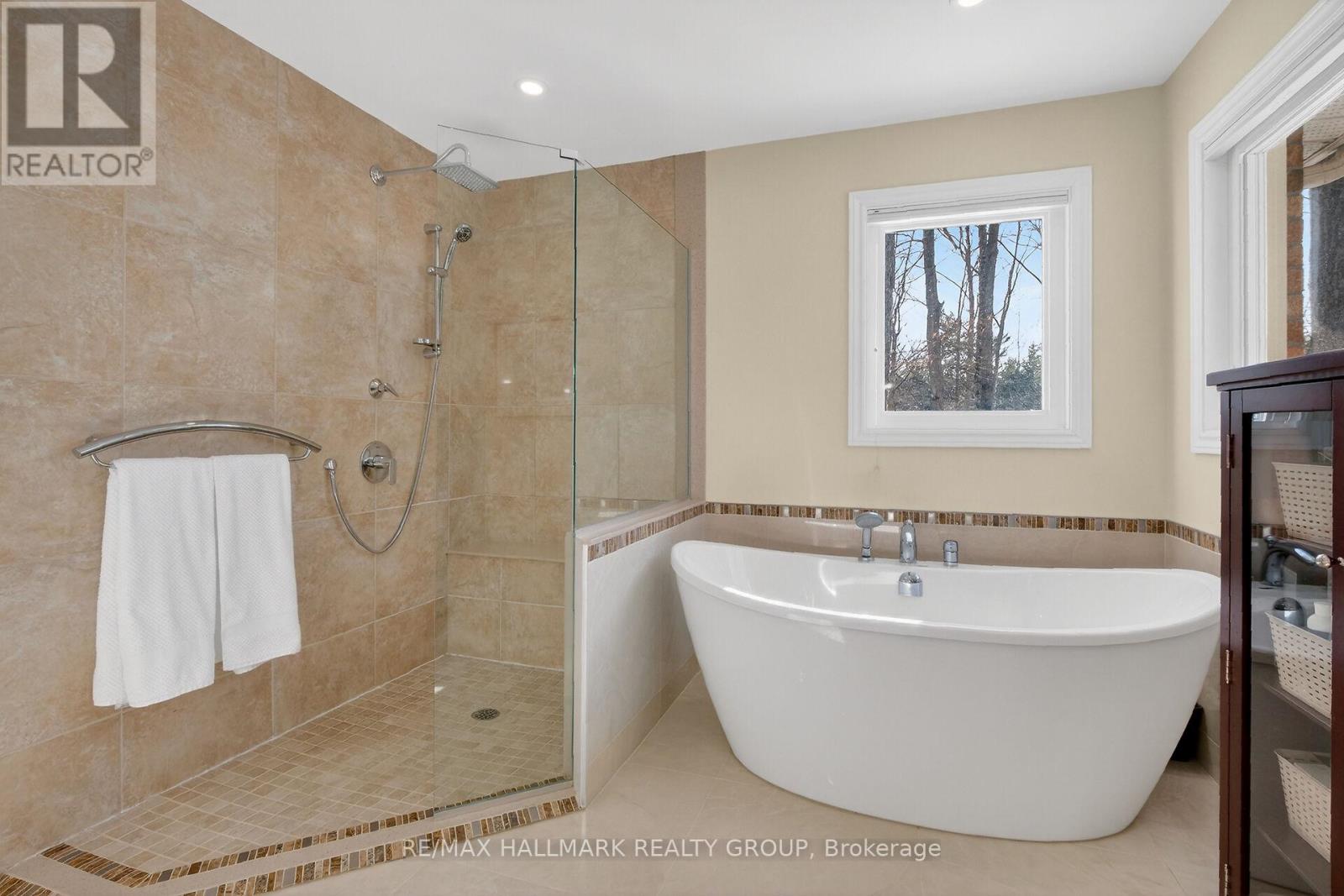 Shower is wheel-chair accessible