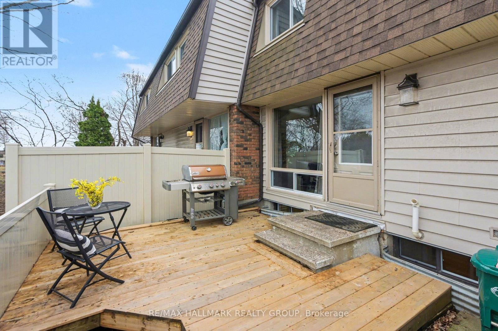 Almost new deck in the private rear yard