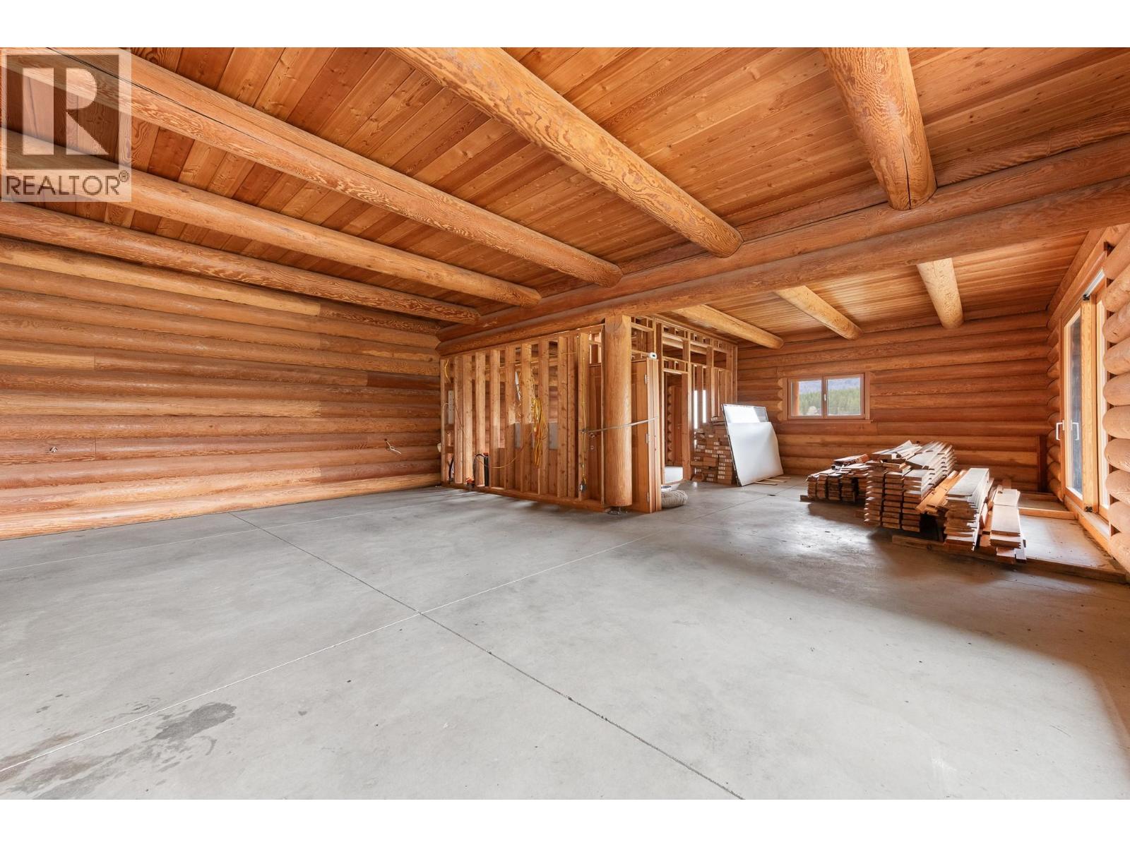 Unfinished interior of New Log Home
