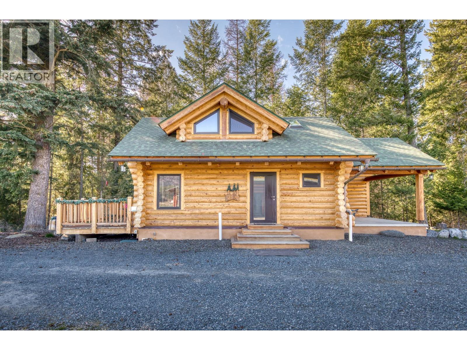 Side Entry of Log House